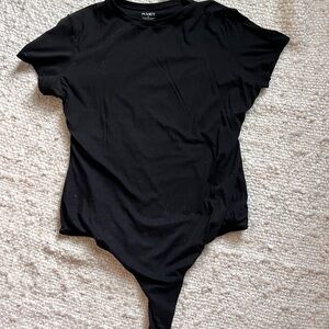 Short Sleeve Black Women's Bodysuit